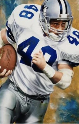 Cowboys Football Art  Poster Vintage Reproduction METAL SIGN 8 x 12 Au - Image 1 of 4