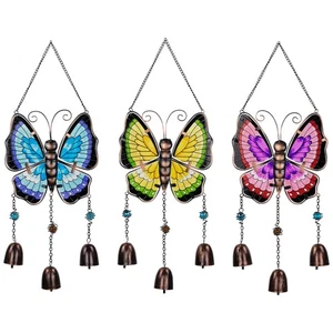 Northlight Metall Schmetterling Outdoor Garten Windspiele - 21" - 3er Set - Bild 1 von 6