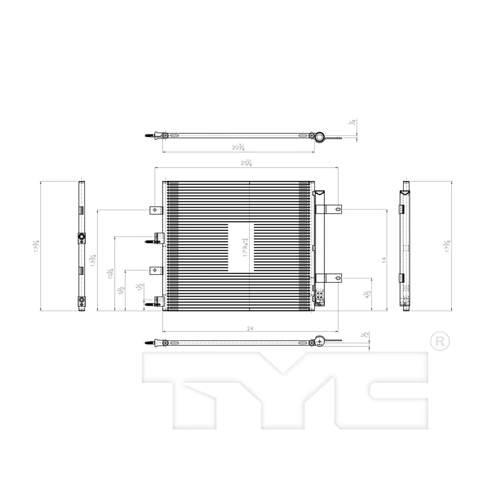 Condensador de CA para 03-08 Jaguar tipo S con receptor y secadora (PFC) Foto 1 de 2