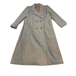 Abbmodor zweireihiger langer Tweed-Mantel Vintage klein Wollmischung Damen USA - Bild 1 von 12