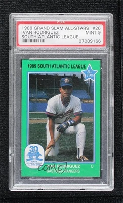 1989 Grand Slam South Atlantic League All-Stars Ivan Rodriguez PSA 9 MINT HOF - Image 1 of 2