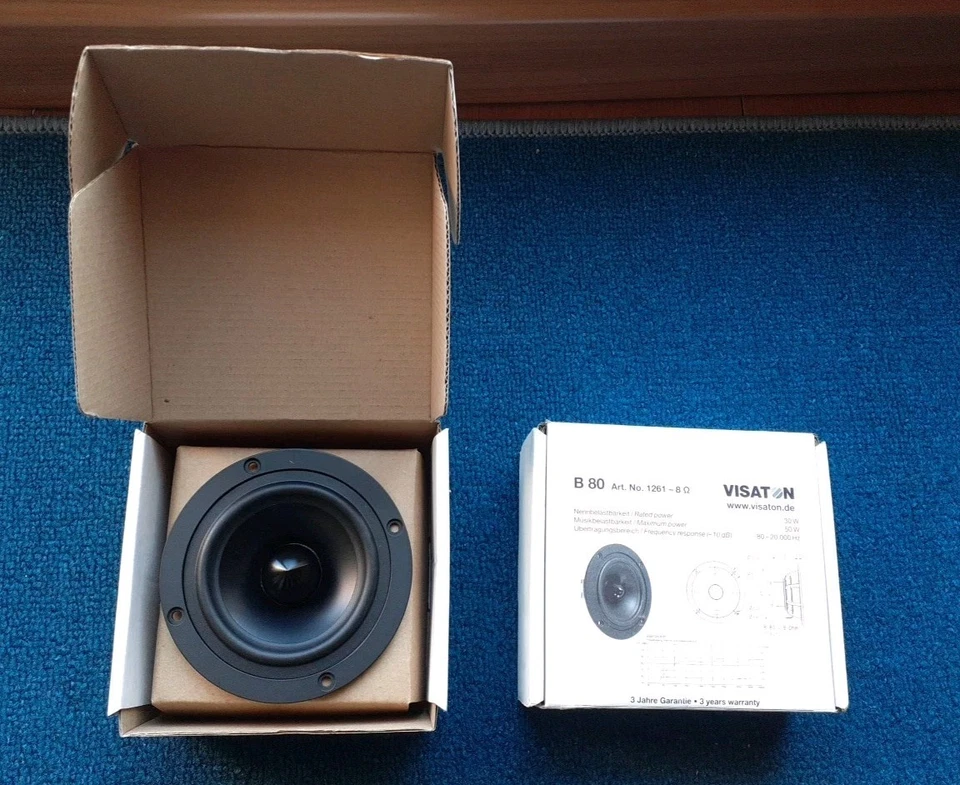 Coppia Visaton B 80 High-End Fullrange 8 Ohm 50 Watt,  070410, Nuovi.  - Immagine 1 di 3