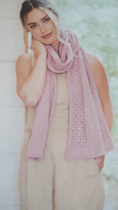 Knitting Pattern For Lovely Neat Wrap In 4Ply Cotton -Size 86 x 15ins - Picture 1 of 1