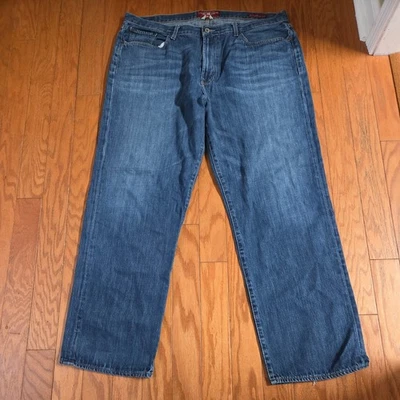  Lucky Brand Jeans Mens 42x34 Blue Denim 181 Relaxed Straight Leg Loose - Image 1 of 4