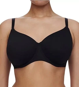 NEW CHANTELLE C914MV EASY BLISS Seamless Unlined UW Bra Black 34DDDD  $84 - Picture 1 of 5
