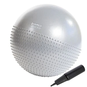 YB03N 65CM LIGHT GRAY PELOTA DE GIMNASIA CON TAPONES DE MASAJE HMS - Imagen 1 de 6