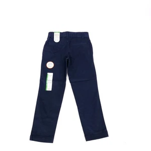 Wonder Nation Boys Uniform Pants 6 Blue Straight Stretch Adjustable Waist - Picture 1 of 13