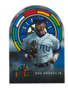 KEN GRIFFEY JR. 1996 STUDIO STAINED GLASS STARS DIE CUT - Picture 1 of 2