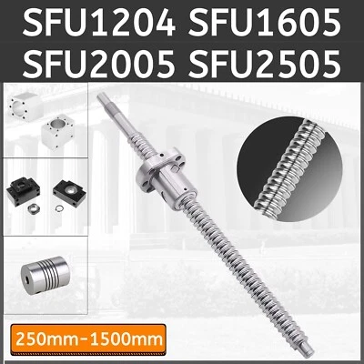 BallScrew SFU1204 SFU1605 SFU1610 SFU2005 SFU2505& Support &Housing&Coupler CNC - Image 1 of 4