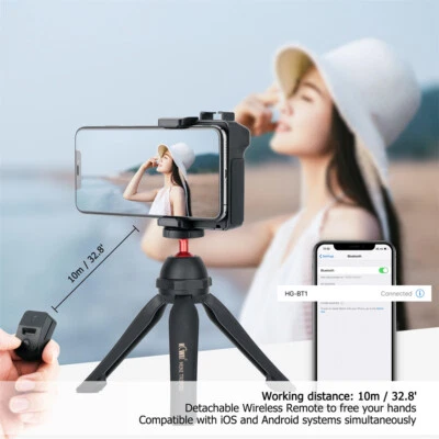 Phone DSLR-Like Hand Grip Bluetooth Remote Control for iPhone Huawei+Mini Tripod - Image 1 of 4