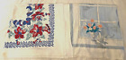 Vintage 2er Set Tischdecken mit Blumenblumen. Verschiedene Themen, gleicher Charm ~ Baumwolle ~ TLC/SEHR GUTER ZUSTAND