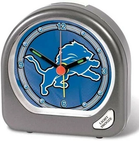 NFL Detroit Lions Travel Alarm Clock, New Cover