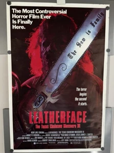 Vintage Original Leatherface: The Texas Chainsaw Massacre III 1990 1-Sided 27x40 - Picture 1 of 19