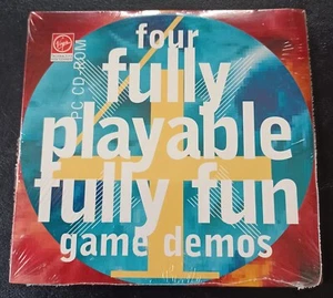 Four Fully Playable Fully Fun Game Demos CD for PC Computer by Virgin - Sealed - Picture 1 of 4
