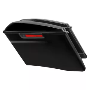 4" Stretched Hard Saddlebags Fit For Harley Touring Road Glide 14-24 Vivid Black - Picture 1 of 11