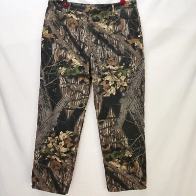 Cabela's Mossy Oak Break Up Quilted Insulated Denim Camo Hunting Pants 40 Reg. - Image 1 of 4
