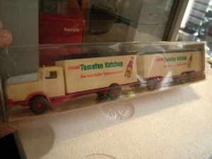 1:87 H0 Wiking camión con remolque Büssing maleta camión de carga en embalaje original - Imagen 1 de 2