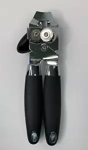 Robinson Heavy-Duty Hand Crank Can Opener Black Stainless Steel Plastic Handle - Picture 1 of 6