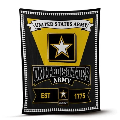 ETH GLOBAL United States Army Blanket, Proud US Army Fleece, Sherpa Blanket