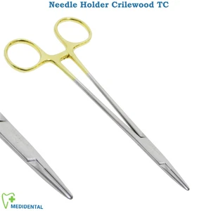 Soporte de aguja quirúrgico Crile Wood con TC Needle Holder pinzas quirúrgicas dentales - Imagen 1 de 4