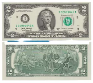 Unzirkuliert NEUWERTIG US $ 2 ZWEI DOLLAR Note 2017 SERIENPREIS FÜR EINE N0TE! - Bild 1 von 1