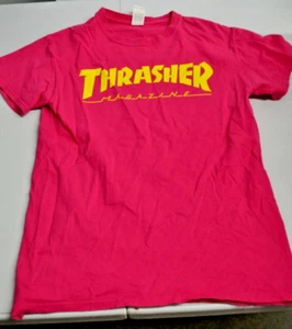Thrasher Magazine Flame Fire Pink Unisex Supreme T-Shirt Small - Picture 1 of 4