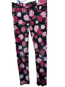 Wonder Nation Girls Floral Pants Jeans Siz M (7-8) Multicolor Classic - Picture 1 of 6