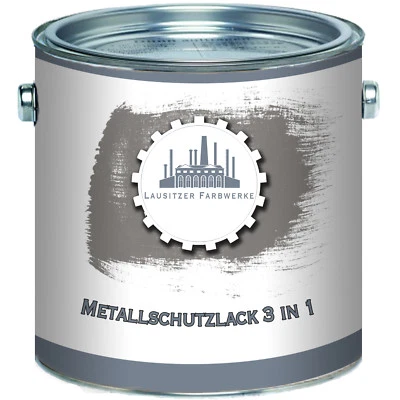 Lausitzer Farbwerke metal protection paint 3 in 1 grey 2.5 L 5 L 10 L RAL 7030 stone grey - Image 1 of 4