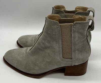 Rag&Bone 'Walker' Suede Block Heel Ankle Bootie In Grey sz 38 - Image 1 of 4