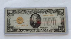 FR-2402 SERIES OF 1928 GOLD CERTIFICATE SERIAL # A 38148952 A. It is AU $20.00++ - Picture 1 of 7
