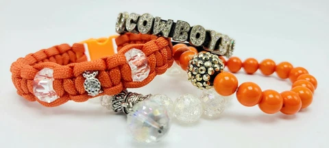 Oklahoma State University Cowboys Orange Bracelets Set Of 4  OSU Cover