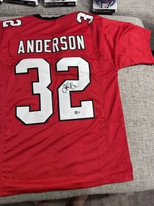 Jamal Anderson Signed Autograph Custom Jersey - Atlanta Falcons -Beckett Coa - - Picture 1 of 4