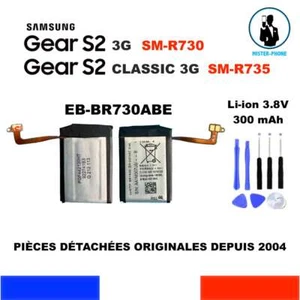 BATTERIA ORIGINALE SAMSUNG GEAR S2 CLASSIC SPORT SM-R730 SM-R735 EB-BR730ABE OEM - Photo 1 sur 9