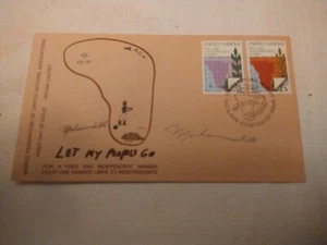 MUHAMMAD ALI FDC 1979 HANDSIGNIERT & PLATTENSIGNATUR - Bild 1 von 3