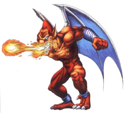 1994 ORIGINAL CAPCOM DEMON'S CREST FIREBRAND RED ARREMER (c) TRANSPARENCY CEL F2 - Image 1 of 3