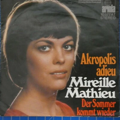 Mireille Mathieu Akropolis Adieu ariola Single H20695 - Bild 1 von 2
