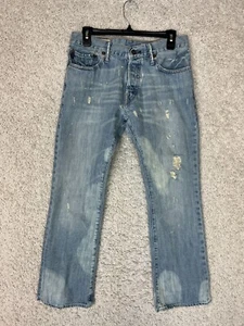 VTG Abercrombie Fitch Jeans Mens 30x30 Slim Low Denim Slim Distressed Grunge - Picture 1 of 14