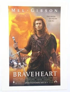 Movie Theater Program Braveheart Mel Gibson James Robinson Sean Lawlor - Picture 1 of 12
