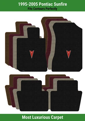Lloyd Luxe Front & Rear Carpet Mats for '95-05 Pontiac Sunfire w/Pontiac Emblem - Image 1 of 4