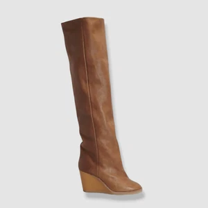 $1550 Isabel Marant Women's Brown Tilin Tall Wedge Boot Shoes Size EU 37/US 7 - Picture 1 of 6