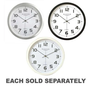 Baxter Quality Quartz Battery Operated York with Round Wall Clock Arabic 30cm - Picture 1 of 6