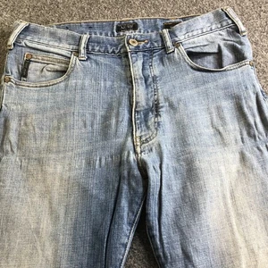 Jeans Armani J31 Para Hombre 32x32 Azul Elastizado Logo Emblema Recto Calce Regular Denim - Imagen 1 de 15