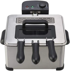 Friggitrice Grassi Profondi Hometronix 2000W 5L Litri Acciaio Inox Padella Vista Finestra - Foto 1 di 6