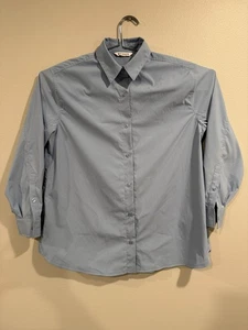 Athleta Essential Shirt Damen Small Grau Langarm Kragen Freizeit Knopfleiste - Bild 1 von 10