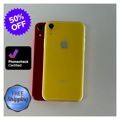 Apple iPhone XR 64GB Red White Unlocked Verizon T-Mobile At&t 4G - Image 1 of 4