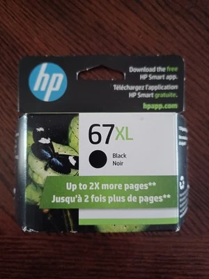 New HP 67XL High Yield Black Original Ink Cartridge Exp. 07/2027 - Image 1 of 4