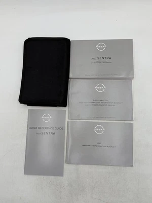 2022 Nissan Sentra conjunto manual do proprietário guia de referência rápida com estojo  - Imagem 1 de 3