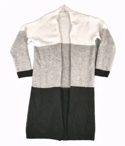 Sempre Lana Damen Gr. 9 vorne offen Strick dreifarbig Cardigan Alpaka, Wollmischung  - Bild 1 von 10