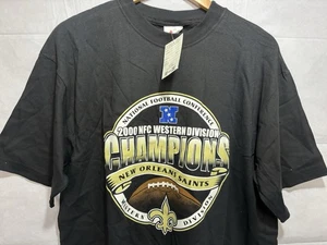 New Orleans Saints Vintage Shirt Majestic Men’s XL Grey Football 2000 NFC Champs - Picture 1 of 8