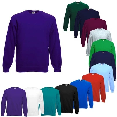Fruit of the Loom Herren Männer Sweatshirt Arbeits Pullover Pulli Sweater Raglan - Bild 1 von 4
